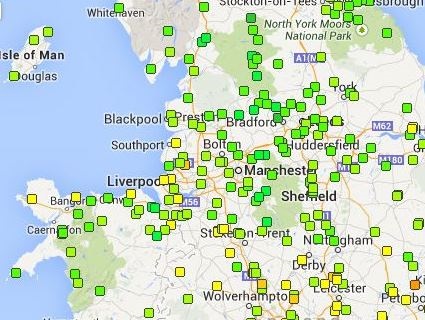 A website that displays online data submitted by groups or the public