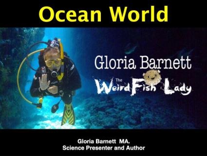 Arrange a visit from the WeirdFish Lady. Scientist, author and undersea explorer Gloria Barnett invites pupils to discover an exciting new world. Drawing on her extensive knowledge and experience, Gloria will introduce children to creatures and habitats that make the sea such a wondrous place.